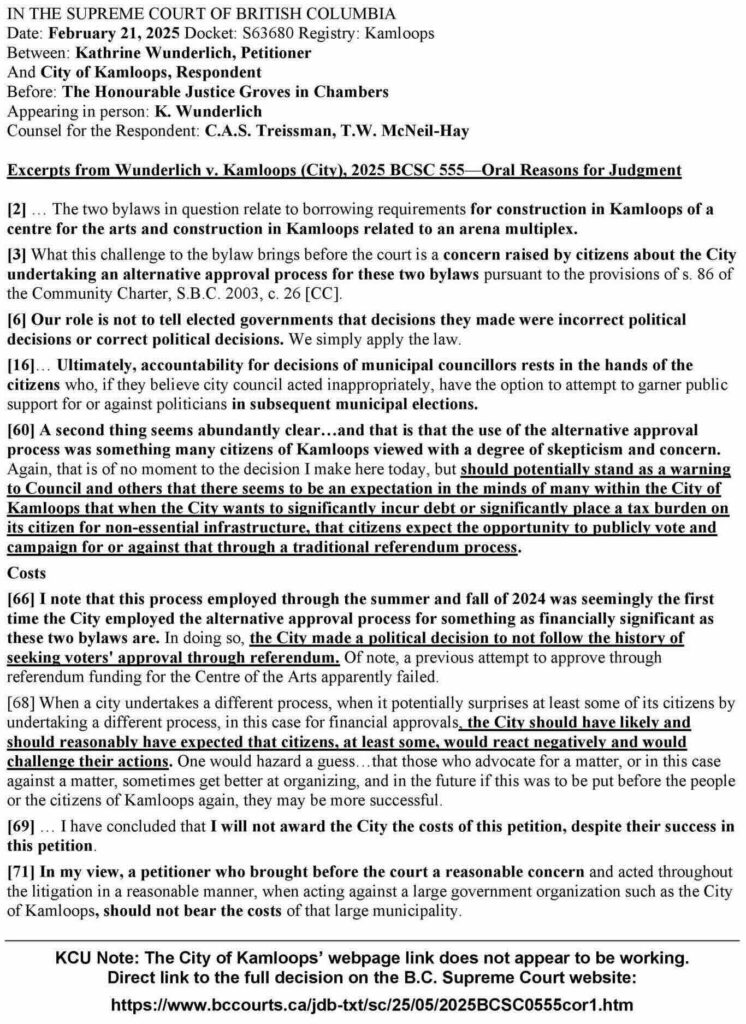 Document depicting judge's decision