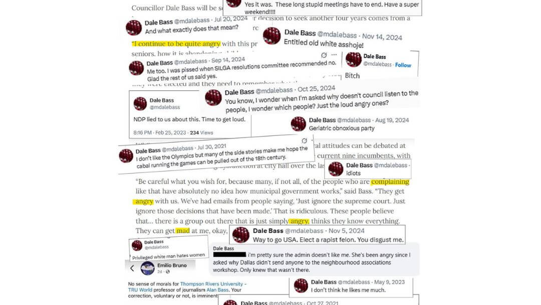 Compilation of public statements and social media posts related to Kamloops councillor conduct